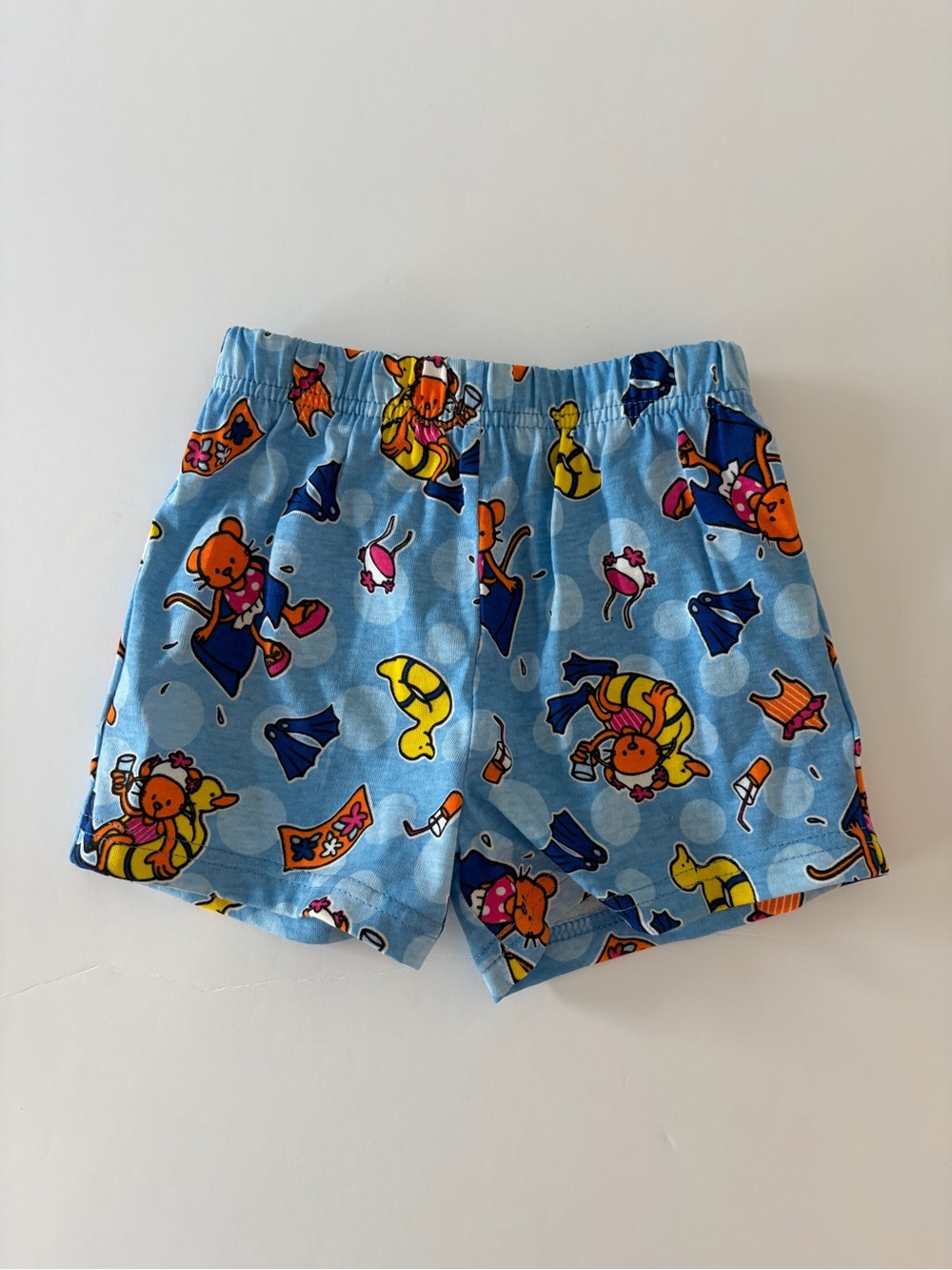 Basic Editions Vintage Toddler Shorts Cotten Blend Cartoon Pattern Size 18m